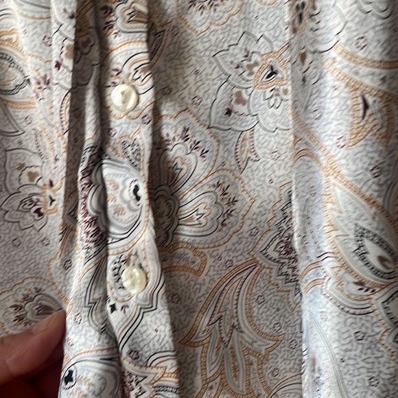 Vintage Worthington floral long sleeve button down blouse with wrap collar - Picture 4 of 6